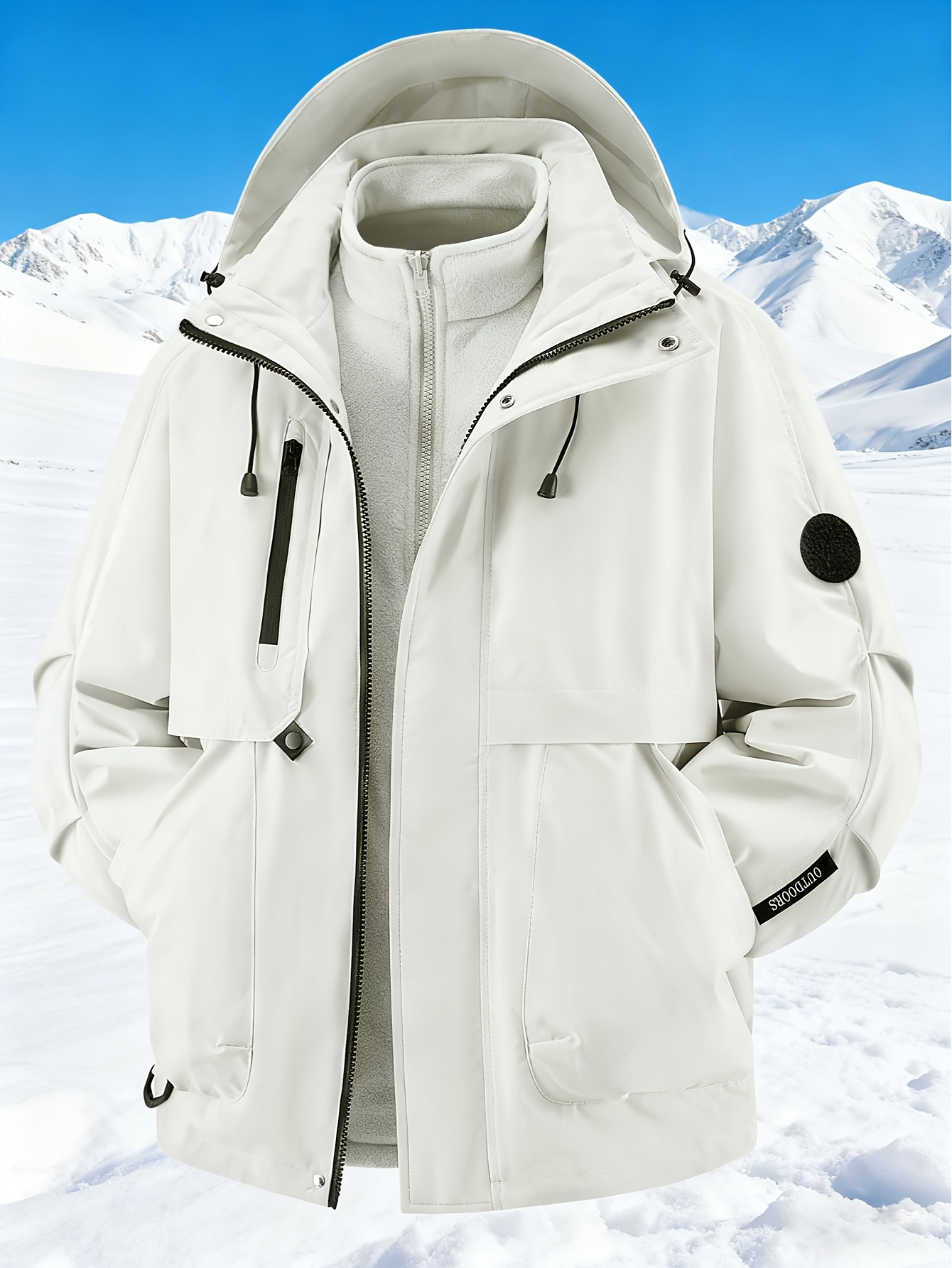 Insulated Winter Coat, Casual Long-Sleeve Jacket for Colder Months
