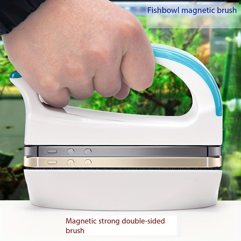 

Magnetic Aquarium Cleaner, Dual-sided Suction Glass Wiper, Algae Scraper, Fish Cleaning Brush, Pp Material, For Freshwater And Saltwater Fish Tanks