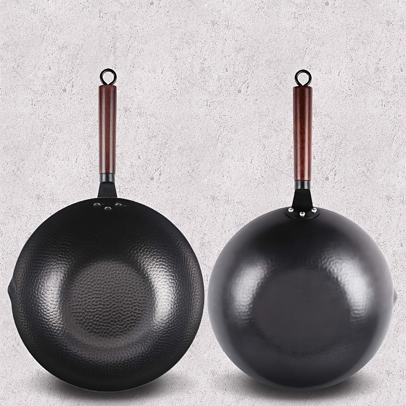 

Handmade Forged Iron Pan - Thickened Vegetable Cooking Pan, Uncoated Non-stick Cast For Kitchen & Restaurant Use - 1pc