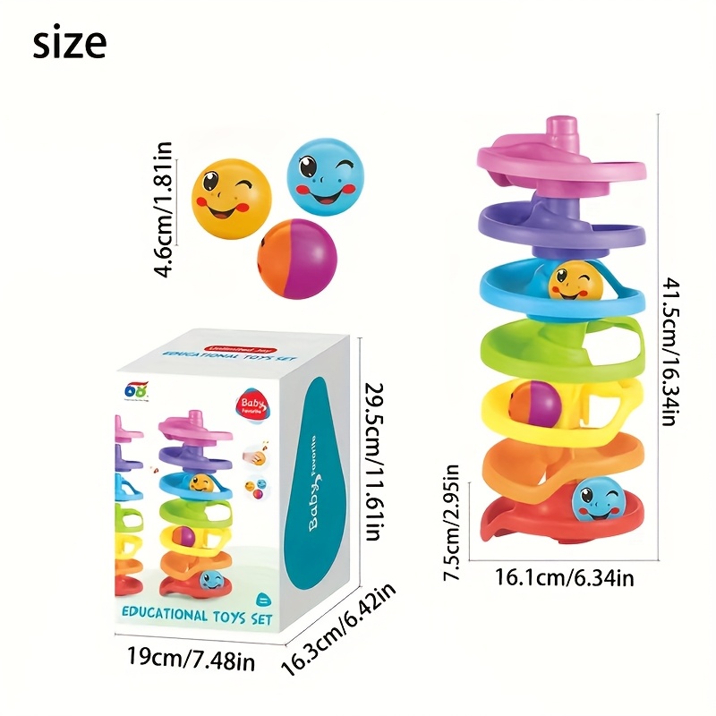 Colorful Rolling Ball Stacking Toy Set