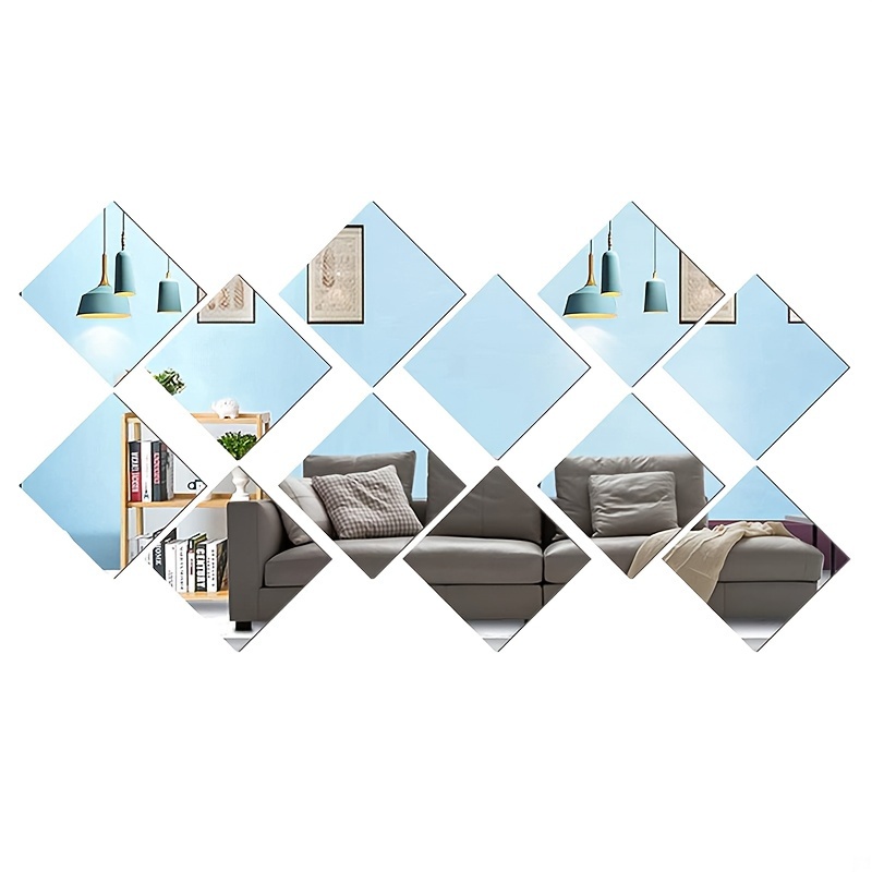 Adesivi Murali A Specchio Acrilico Forma Foglia – 3 Pezzi 18,8x19,8 Cm – Decorazione Rimovibile Per Soggiorno E Camera