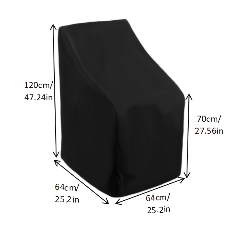 E-shop Gartenstuhl Abdeckung für Draußen aus 210D Polyester Stoff, feuchtigkeitsbeständig und gut abgedichtet, um Staub zu verhindern, geeignet für