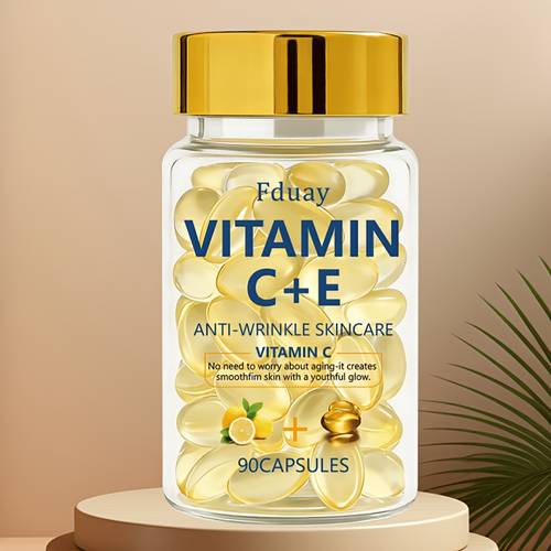 vitamin c e skincare essence capsules 90capsules with vitamin c vitamin e collagen moisturizer lifts facial drops nutrient boost smooth hydrated daily skincare routine travel friendly skincare dropper applicator