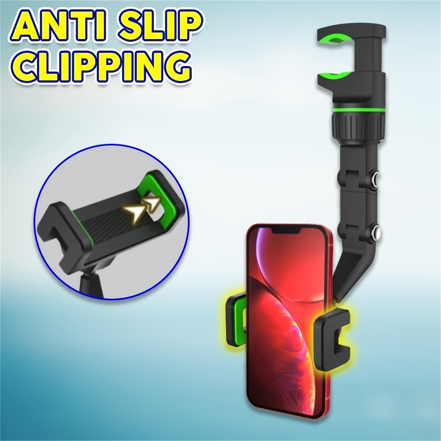 TEMU Car Phone Holder, 360Â° Rotatable, Adjustable Mechanical Arm, Rotation Fixation, Multifunctional Mount For Phone And Gps