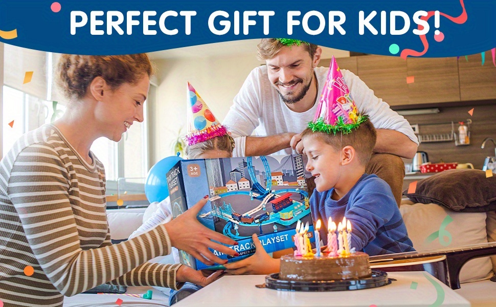 Electric Train Set, 360 ° Deformable DIY Train Track Set, Intercity Train Toys, Track Heads, Passenger Cars, Tracks, Rechargeable Lights And Sound, Birthday Gifts for Boys And Girls, Halloween Gift