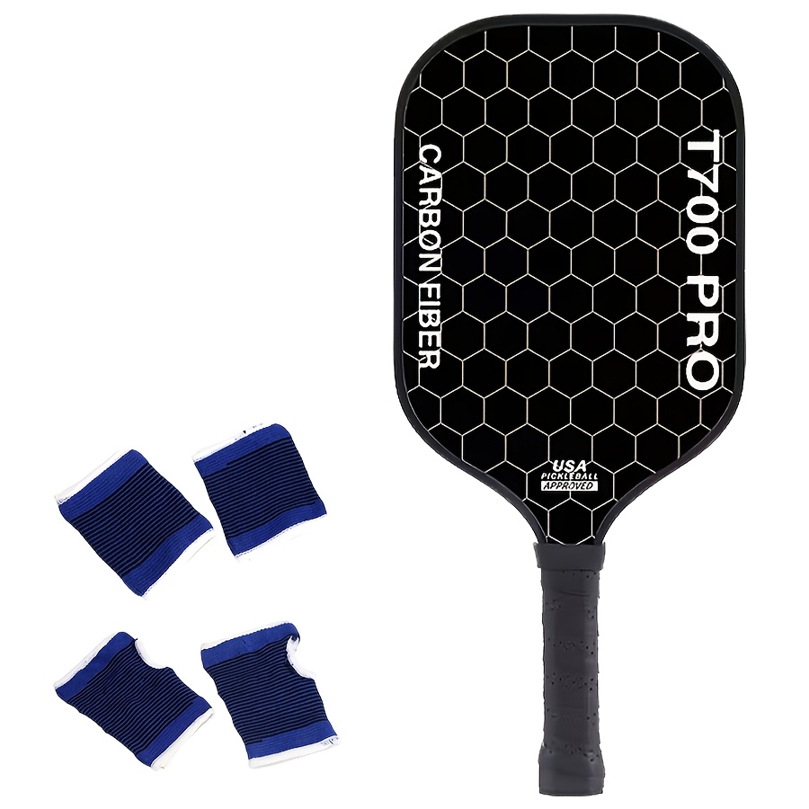 TEMU Carbon Fiber Pickleball Paddle T700 Professional Competition And Training Pickleball Racket, Includes A Pair Of Palm Guards And A Pair Of
