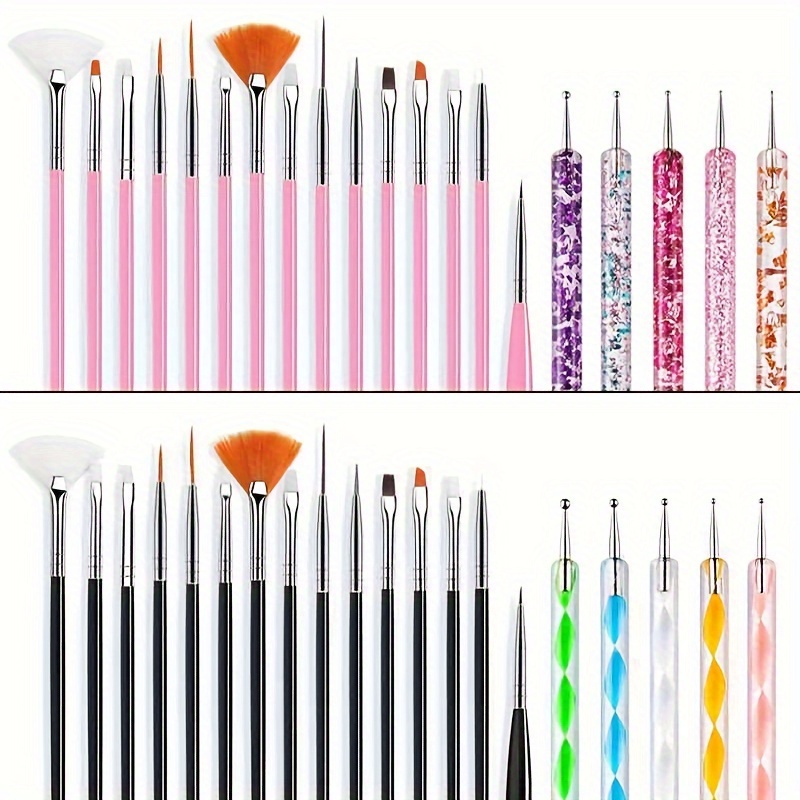 

Xulin 20pcs Art Set - -ended, & Pens For Gel & Uv Polish Manicure - Odorless,