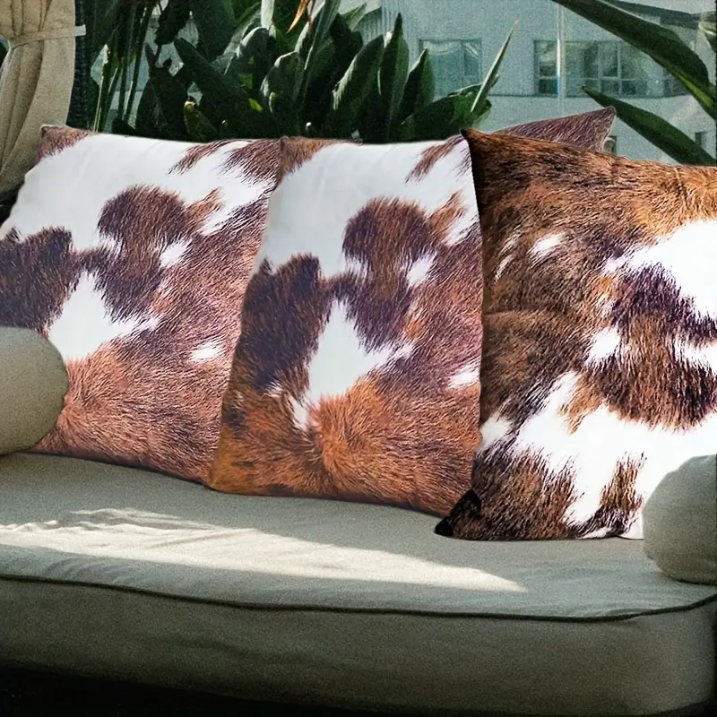 Throw Pillow Ers Hidden Zippered Cow