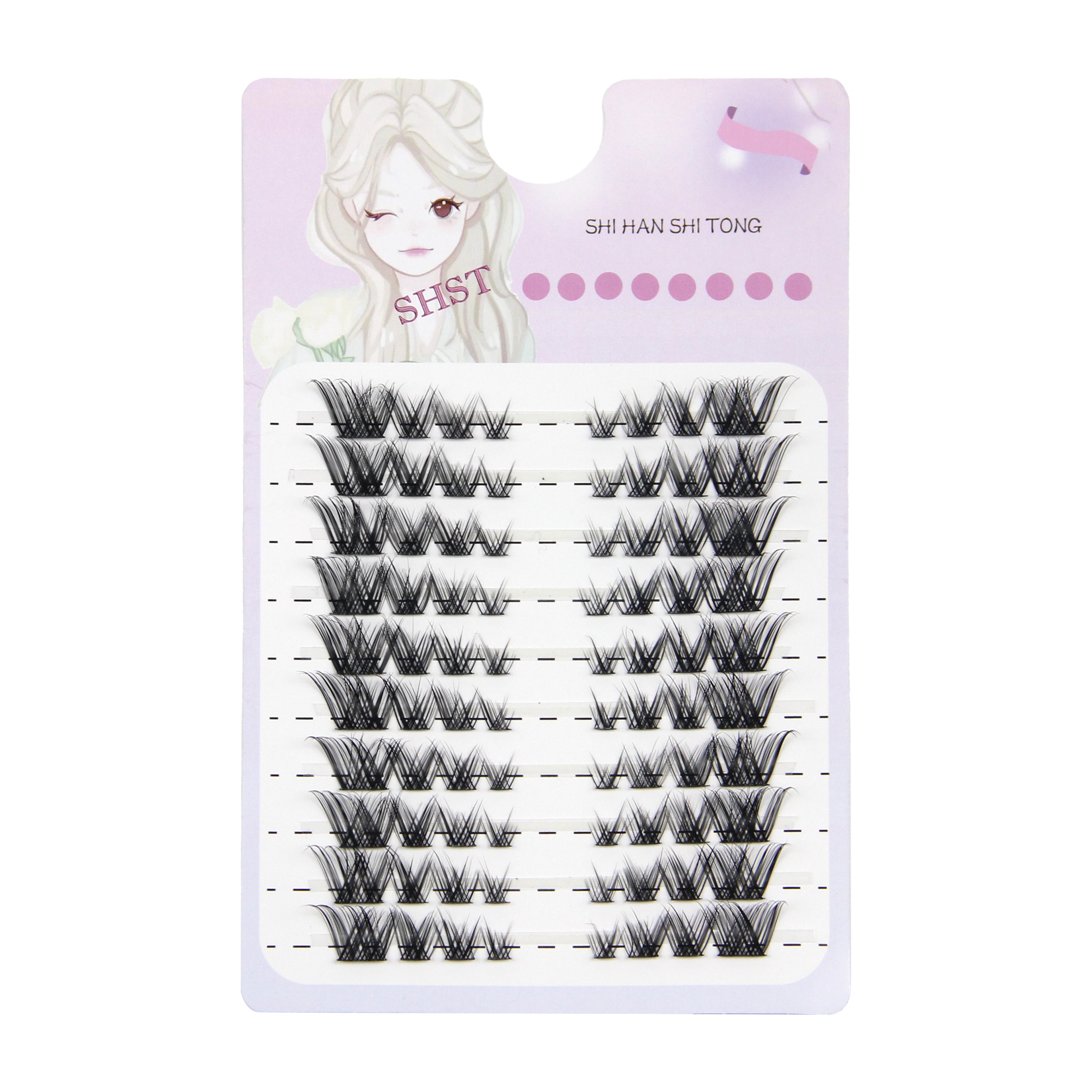 Fox Eye Eyelash Cluster Segmented Lash Fine Natural Fluffy Cat Eye False Eyelashes