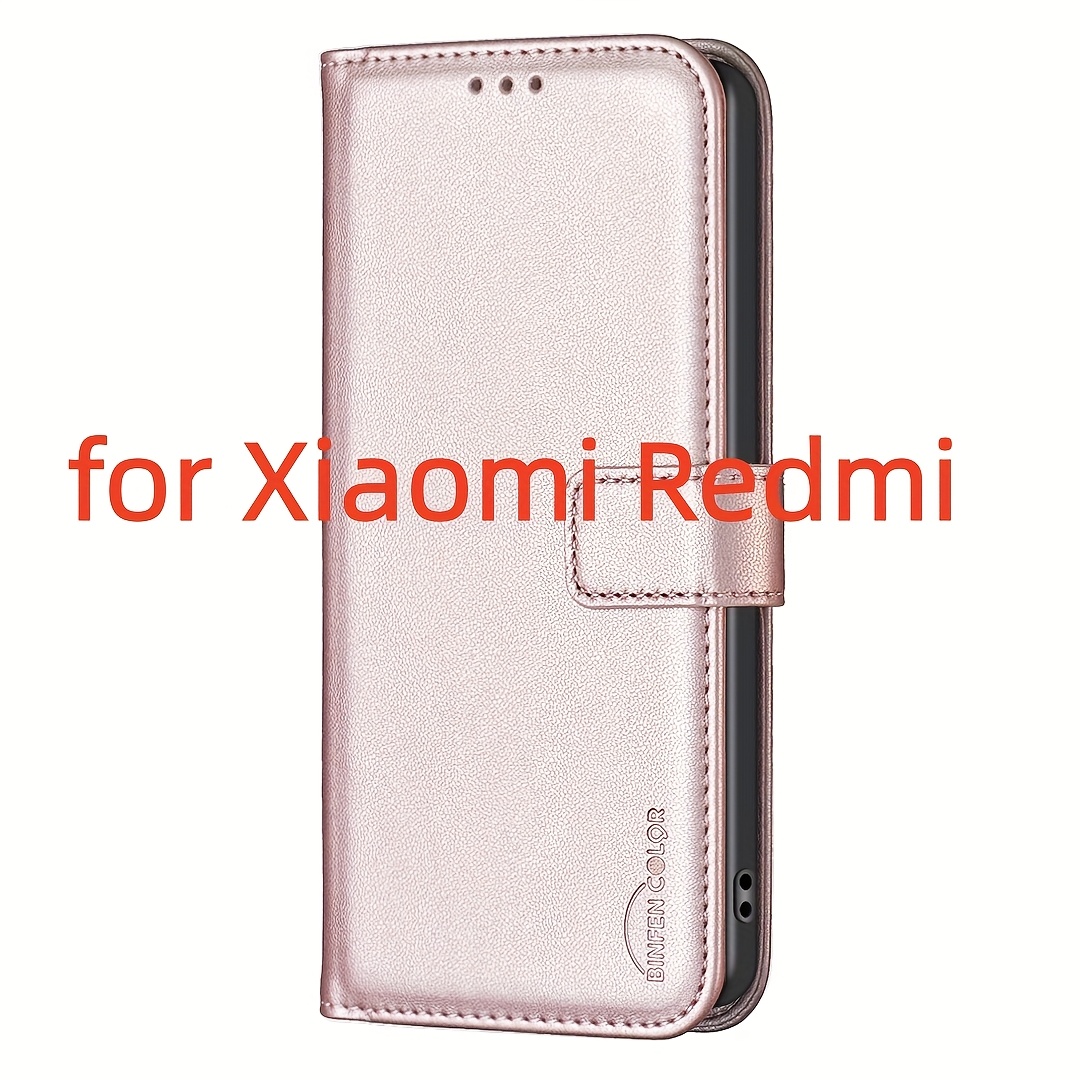 Coque Portefeuille Rabattable Pour Xiaomi Redmi Note 14 4G - Rose Gold - Similicuir Et Silicone - Protection Complète