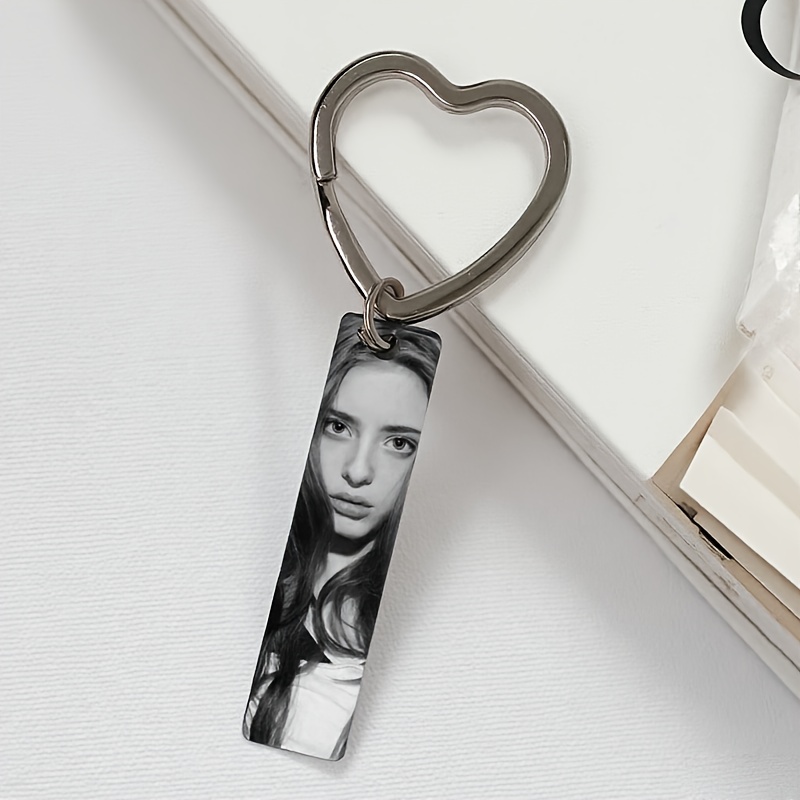 [customized Product] Personalized Custom Photo Heart-shaped Keychain For Girlfriend Souvenirs Pendant Custom Keychain Couple Love Gift