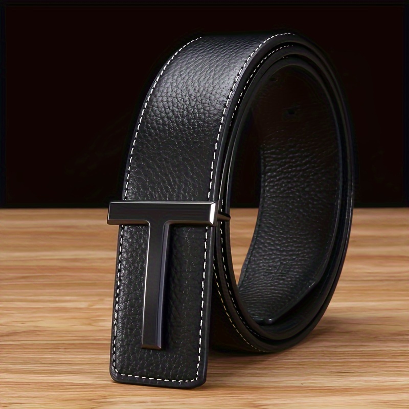 Double Sided Head Layer Leather Belt for Couples