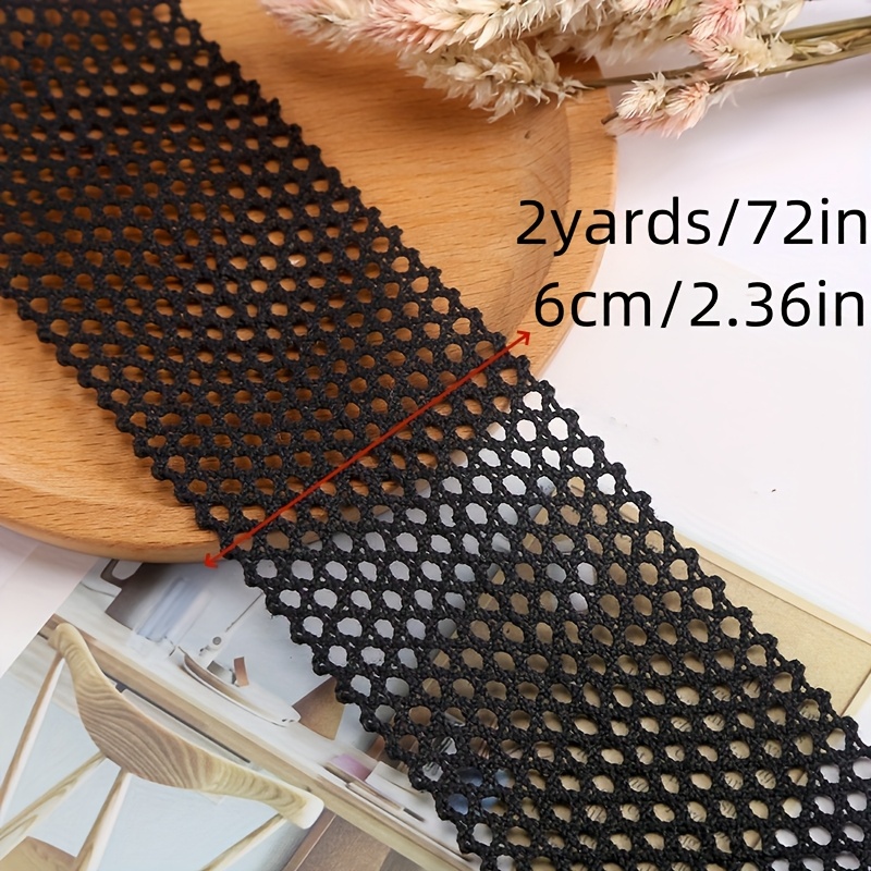 Image of 2/5 Yards Transparent Mesh Openwork Lace Woven Cotton Solid Color Lace Underwear Lace Accessories Handmade Wedding Dresses, Handicrafts And Sewing, Gift Packaging.