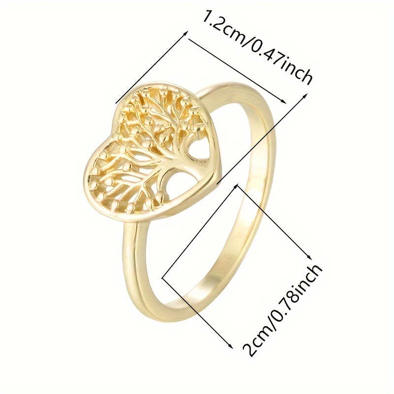 Delicate Hearttree Ring For Women