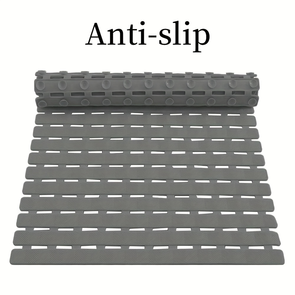 non slip pvc bathroom mat 16x39 inches quick dry waterproof easy drainage durable   floor mat for home shower bathroom kitchen and entryway bathroom floor mat rectangular floor mat pvc construction bathroom mat Product details 7