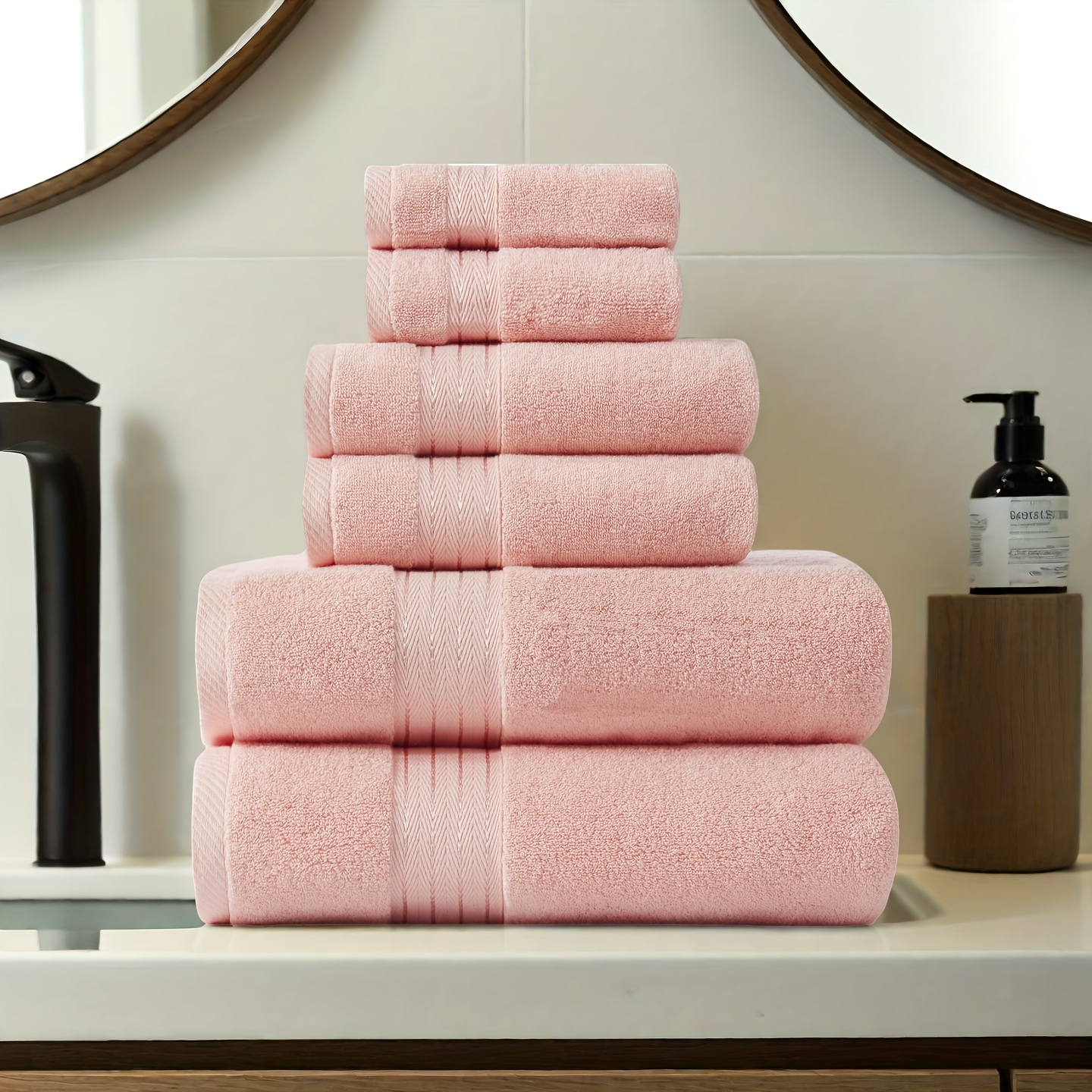 Bath Towel Set Bathroom Thick Soft Absorbent Durable 650 Gsm