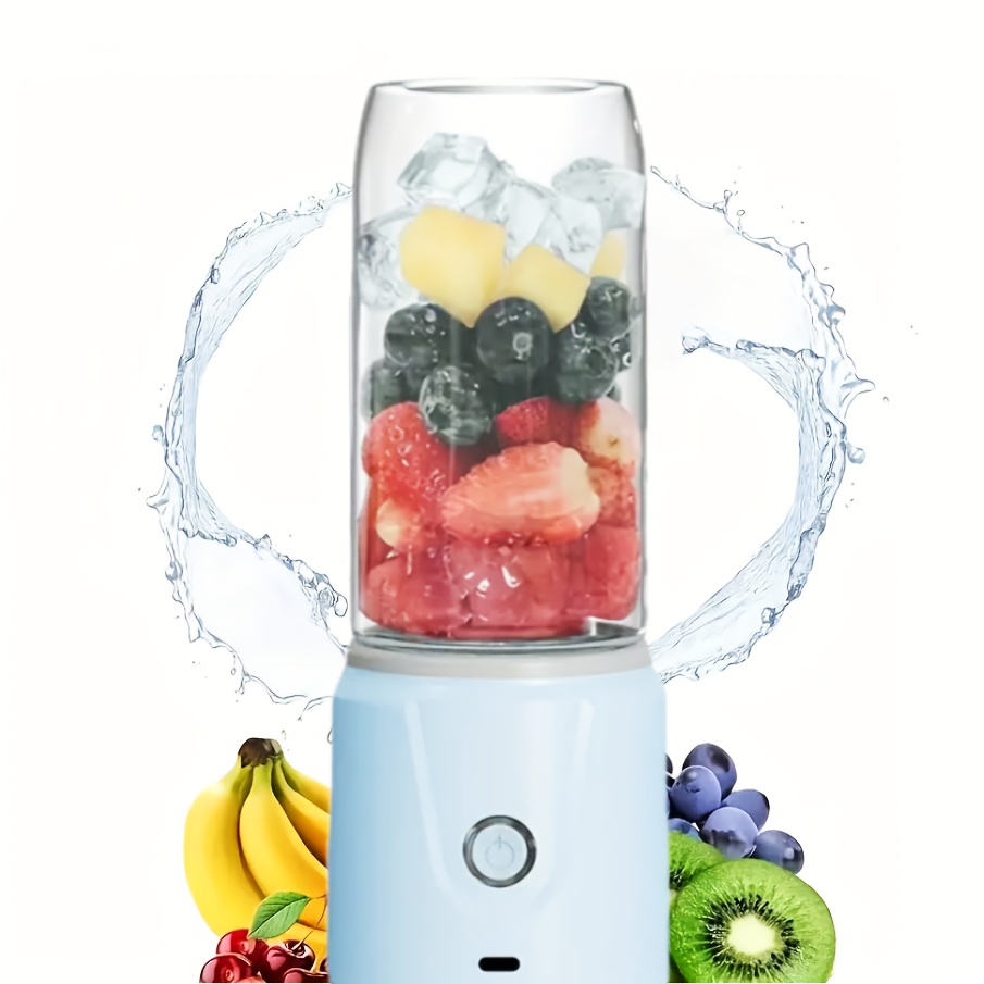 TEMU Personal Size Blender For Shakes And , 15.6 Oz Portable Blender With 8 Blades, Rechargeable Mixers Juicers, Multifunctional Blender With 1 Cups,
