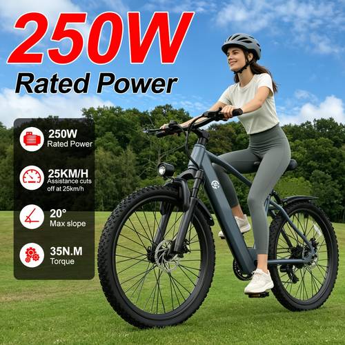 item picture 26 inch fat tire electric bike for 250w pedal assist motor 36 4ah battery 25km h disc brakes reliable all terrain e bike urban commuting weekend trip riding outdoor cycling
