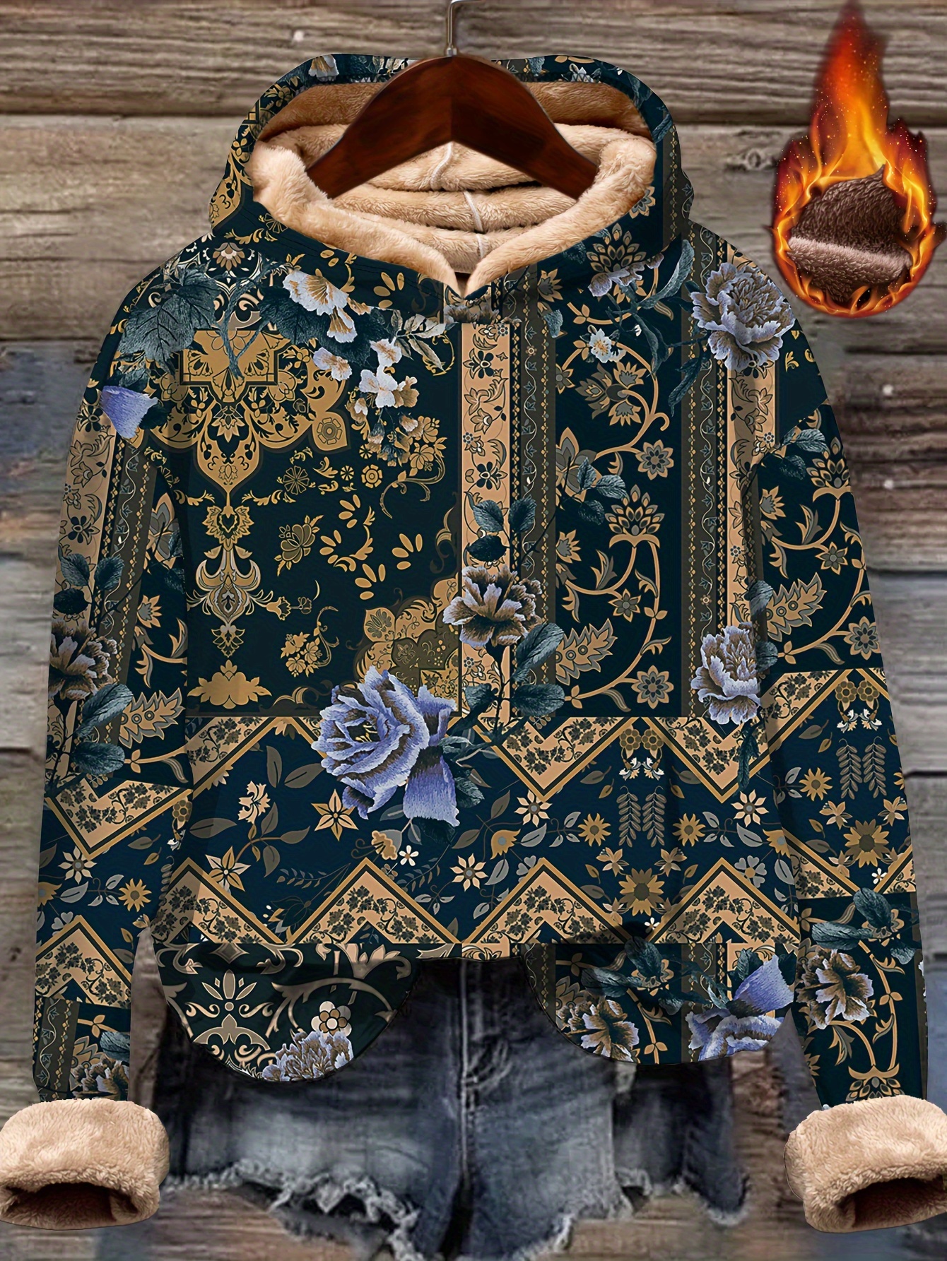 bohemian ethnic size women's fashion winter loose Temu South Africa