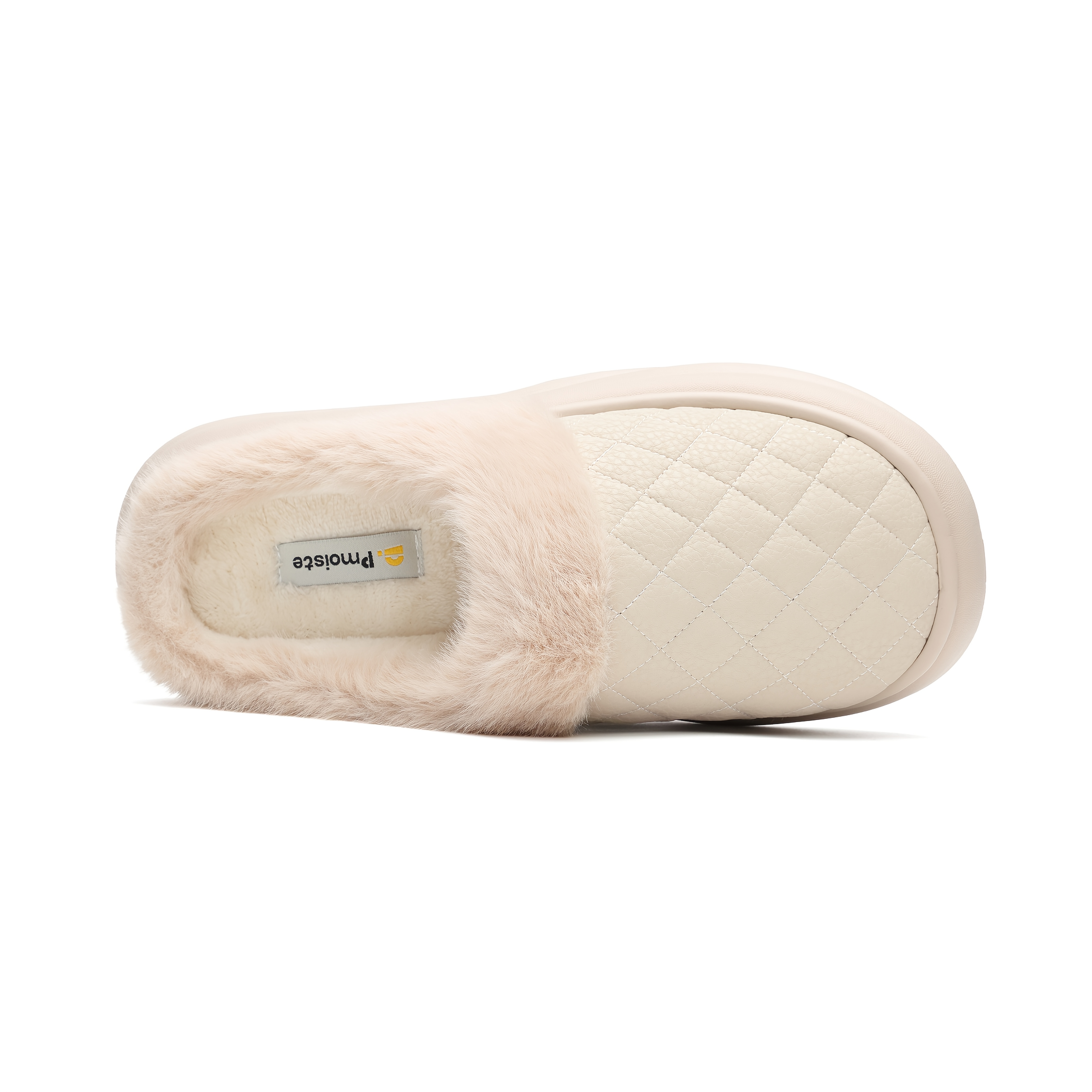 TEMU Women's Wide Fit Slippers With Arch Support, Platform Fashion Argyle Pu Upper, Comfortable Memory Foam Warm Indoor/outdoor Couples Winter Daily