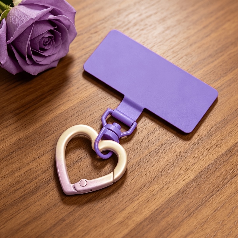 TEMU 1 de conector de cordón para teléfono móvil de acero inoxidable de color, junta metálica de , con hebilla de cordón de en con forma de de color