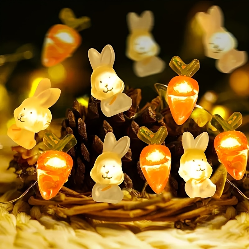 

Led Easter Bunny & String Lights - Battery-powered, Bedroom Decor