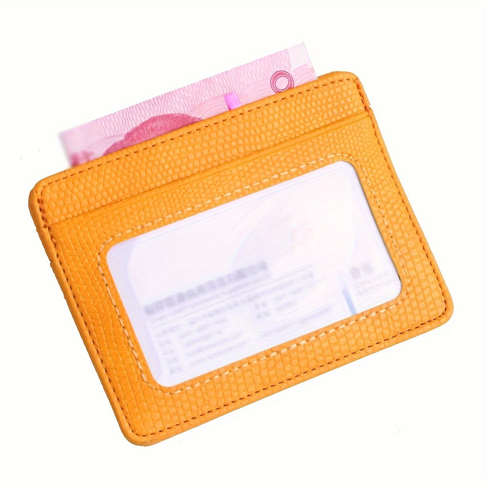 Minimalist Faux Leather Card Holder Wallet - Slim, Lightweight, Daily Commute Passport Cover with RFID Blocking, Unlined Open Design for ID, Credit Cards & Cash - Ideal Gift for Birthdays & Holidays