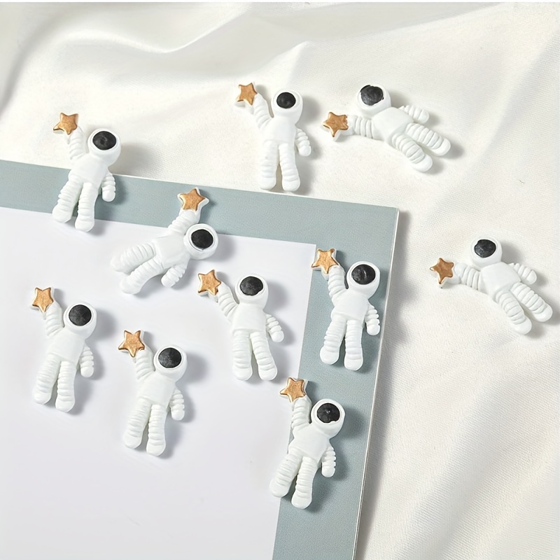 DanLingJewelry 20Pcs Space Astronaut Enamel Beads - 4 Colors Metal Spacer Beads For Bracelet Making, DIY Jewelry Crafts