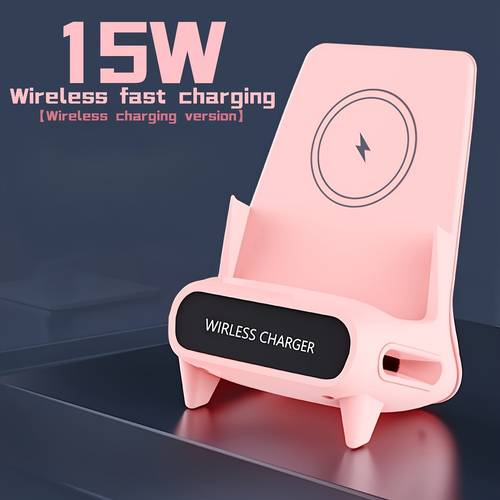 15w vertical wireless charging stand a universal phone charger stand designed with anti shake stability made from abs material compatible with for iphone models 16 15 14 13 12 pro max 11 xr xs and for samsung