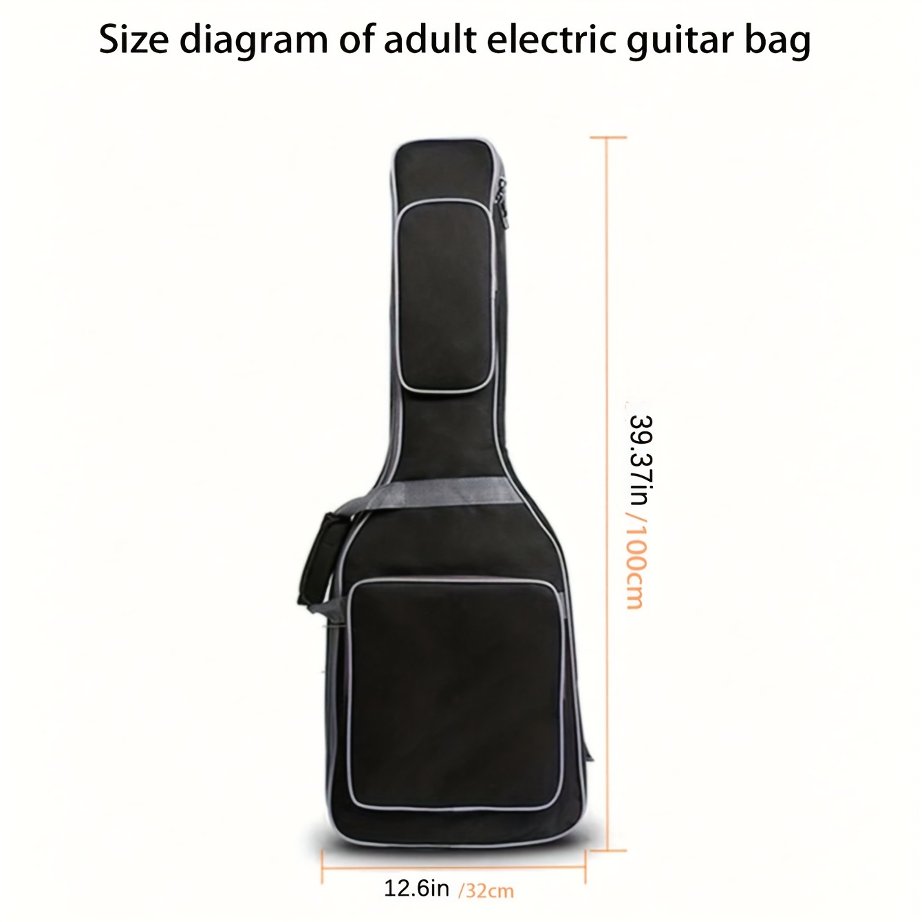 TEMU Professional Electric Guitar & Bass Guitar Hardshell Case - Heavy-duty Protection With Adjustable Padded Shoulder Straps, , Secure Strap &