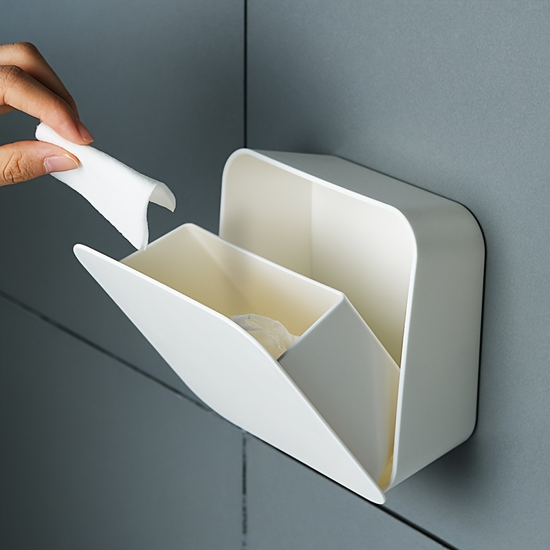 Trace-free Wall-mounted Sealed Dustproof Bathroom Storage Box Swab Garbage Bag Tissue Box