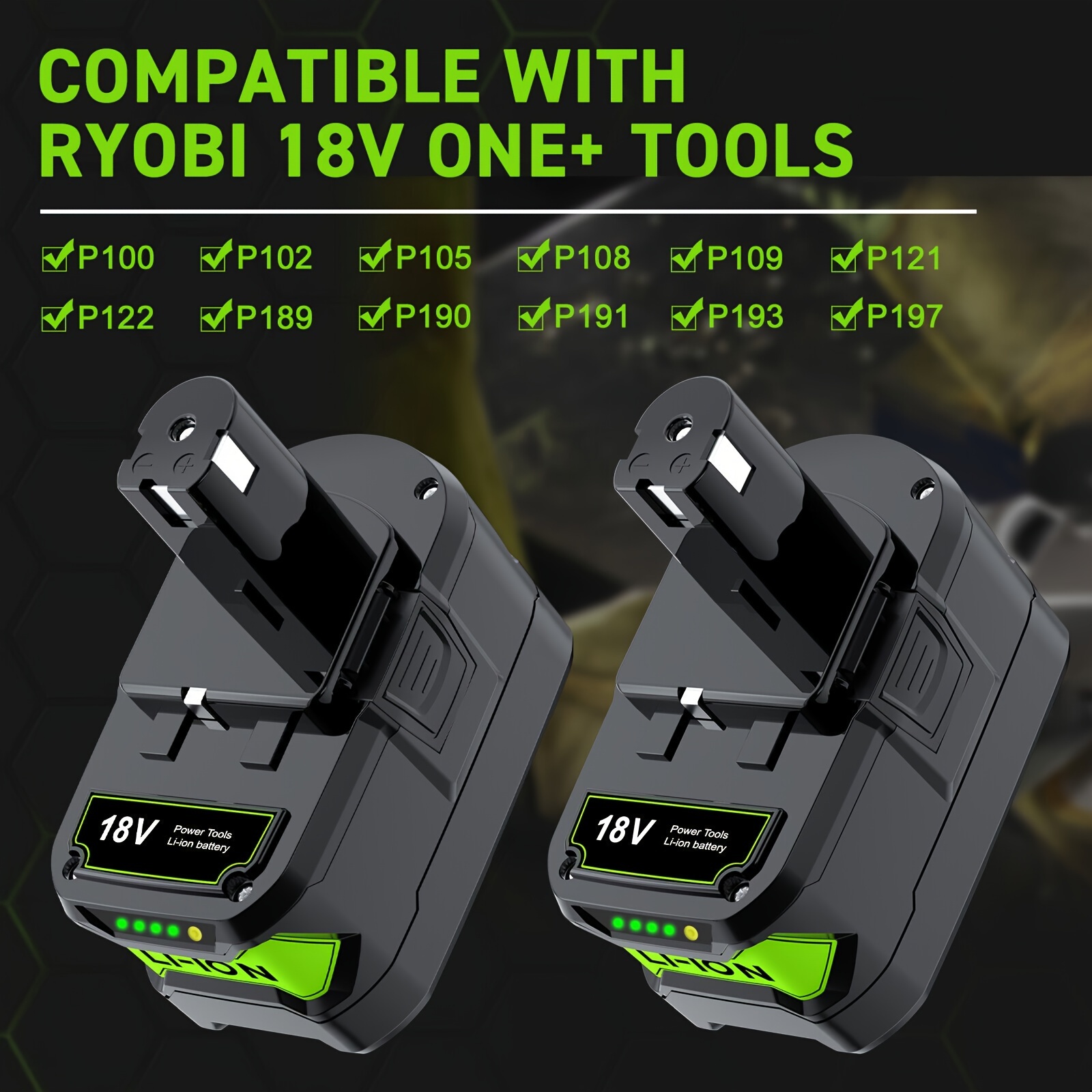 pack p108 0ah li compatible ryobi 18v Temu Poland