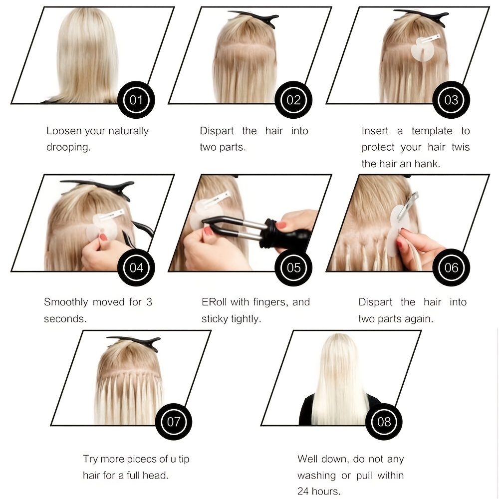 50stramds pack 30g natural human hair extensions hot fusion u tip16 22 inch straight smooth texture for women natural look adds length multi ethnic friendly easy to   hair accesories hair enhancement for daily life   details 9