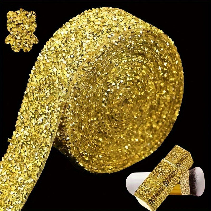 1 Yard 0.79-inch Self-adhesive Rhinestone Ribbon, Diy Crafts, Shiny Rhinestone Ribbon For Wedding Phone Decoration