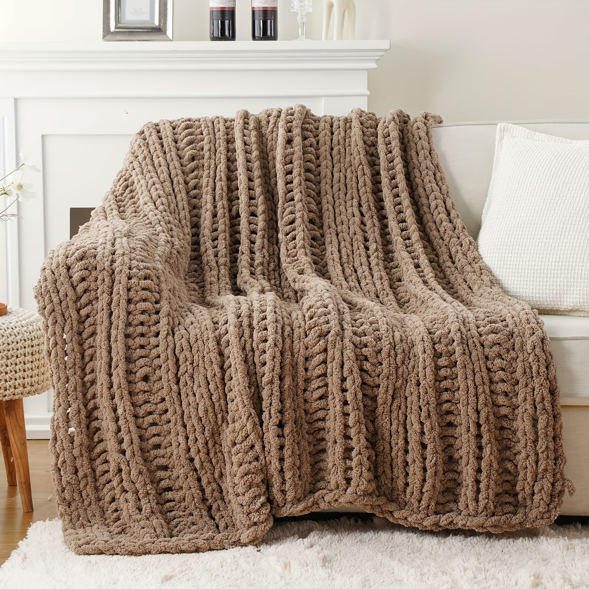 Chunky Chenille Throw Blanket
