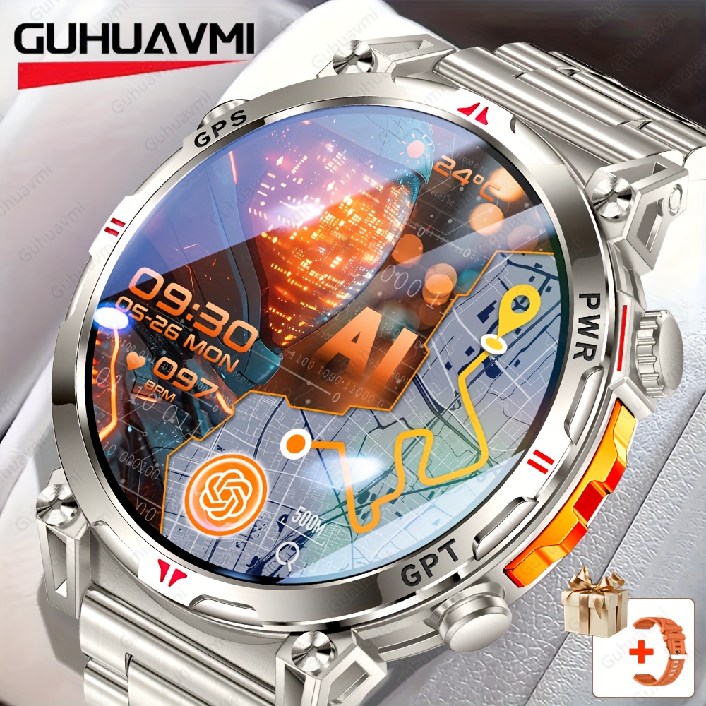 Image of Ipx8, 2026 's Sports Smartwatch, 3.96cm Amoled Hd Full Touch Screen, With Wireless Call, Gps Sports Tracking, Compass, Barometer, 650mah Long , , Smart , Weather, Music Control