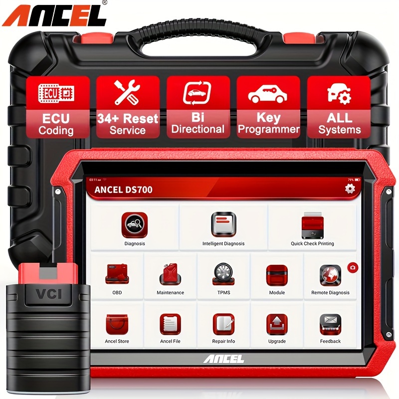 

Ancel Ds700 Obd2 Scanner Automotive Diagnostic Tool All System Bi-directional Control Ecu Coding Abs Injector Tpms Immo Tpms Dpf Af Reset Auto Scan Tools