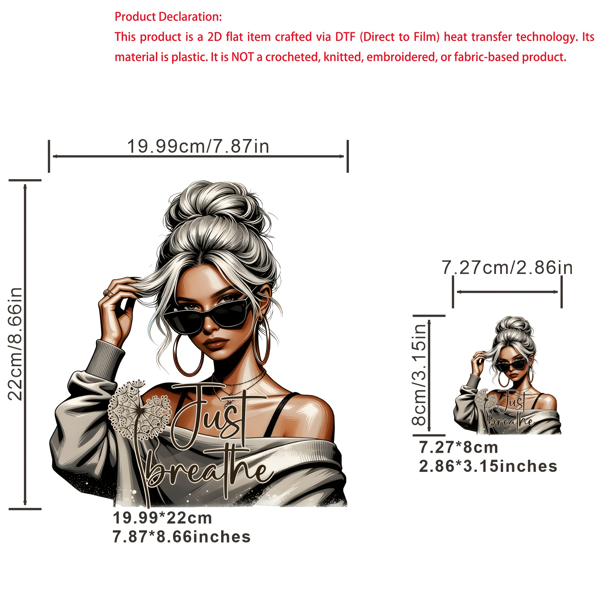 TEMU 4 autocollants de transfert thermique plats, avec des de beauté sexy, adaptés aux personnes portant des lunettes, autocollants décoratifs