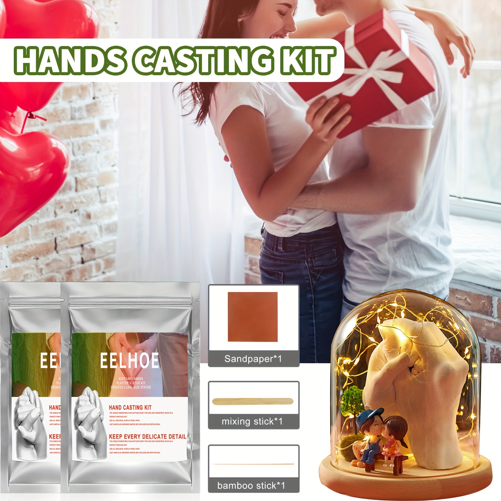 

Couple Hand Model Powder Making Materials Valentine's Day Gift Diy Souvenir 3d Model Hands And Feet - Ideal Valentine's Day Gift And Home Decoration