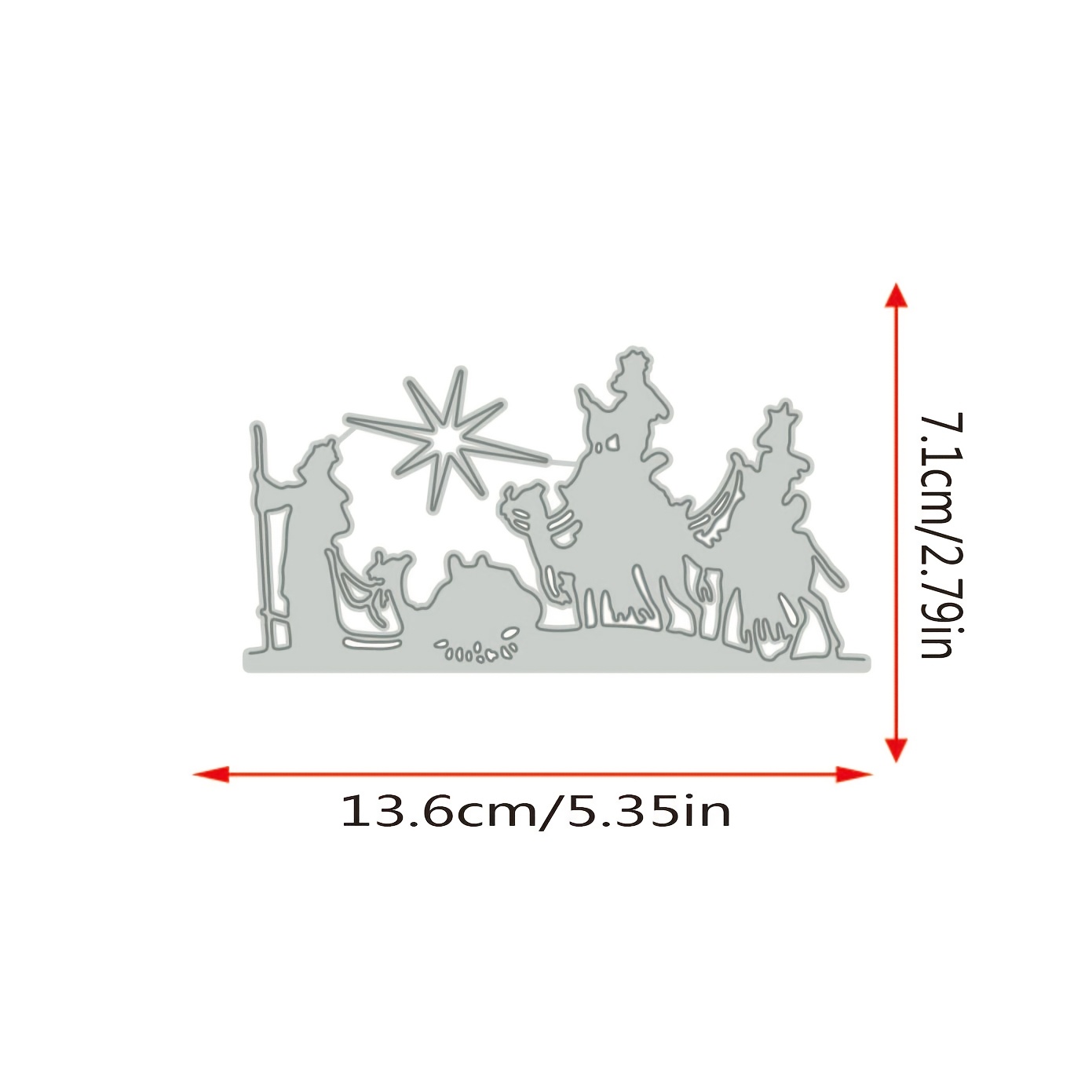 A Metal Cutting Die For Paper Crafts, Featuring A Camel Design, Including And A Punching Template