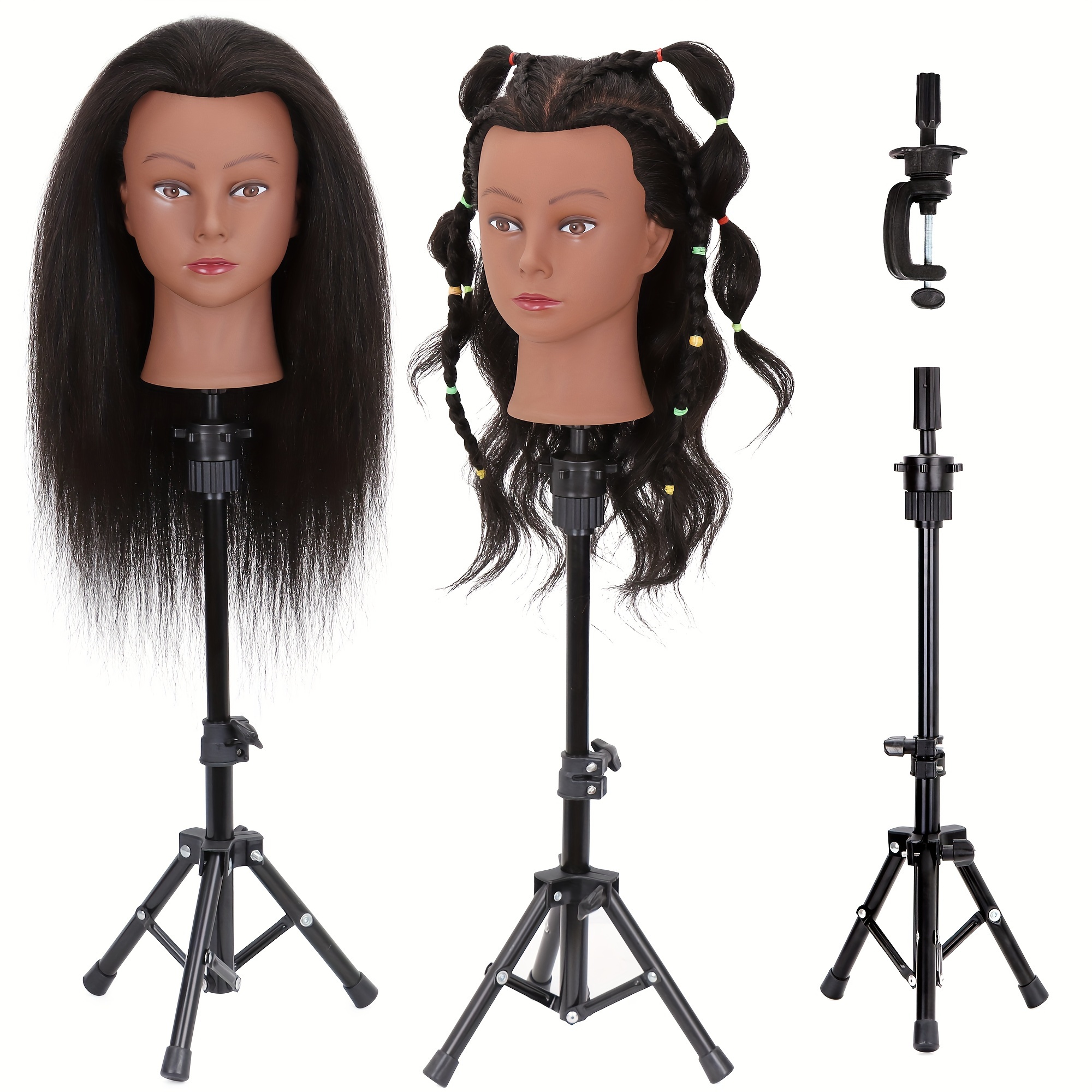 

1pc Cosmetology , Stand, And Styling - Unisex Adult Hairdressing Doll For Hairdressers, Braiding, Curling, And Dyeing (16 )