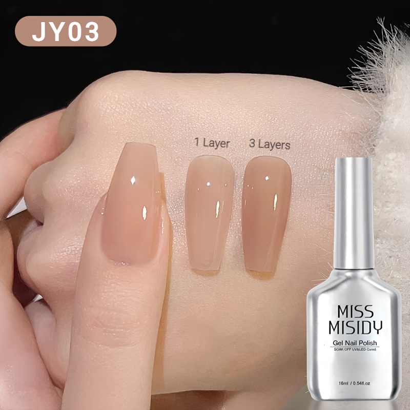 Image of Miss Misidy 16ml Nail Polish - , 0.54oz Nude Gel Nail Polish, Alcohol-free, Perfect For And Salon , Ideal Christmas Gift