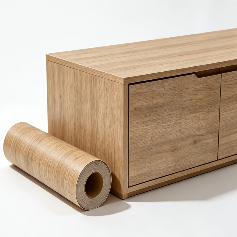 E-shop 1 Rolle selbstklebende Folie, Möbel-Holzmaserung-Optik, Möbelfolie, selbstklebende Folie, Dekofolie, Holzmaserung-Tapete, Vintage-brauner