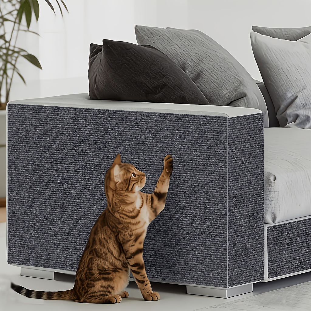 TEMU 3 Rolls Thickened Self-adhesive Cat Scratch Board, 59.99x30.0cm, Scratch-resistant Pad, Cuttable Furniture Sofa Door Wall Cat Climbing Frame