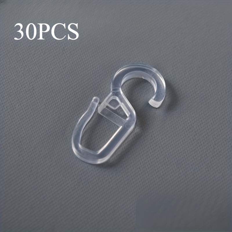 Image of 30pcs Of Curtain Hooks For Hanging, Durable And Sturdy, Suitable For Curtains And Clothing Hangers