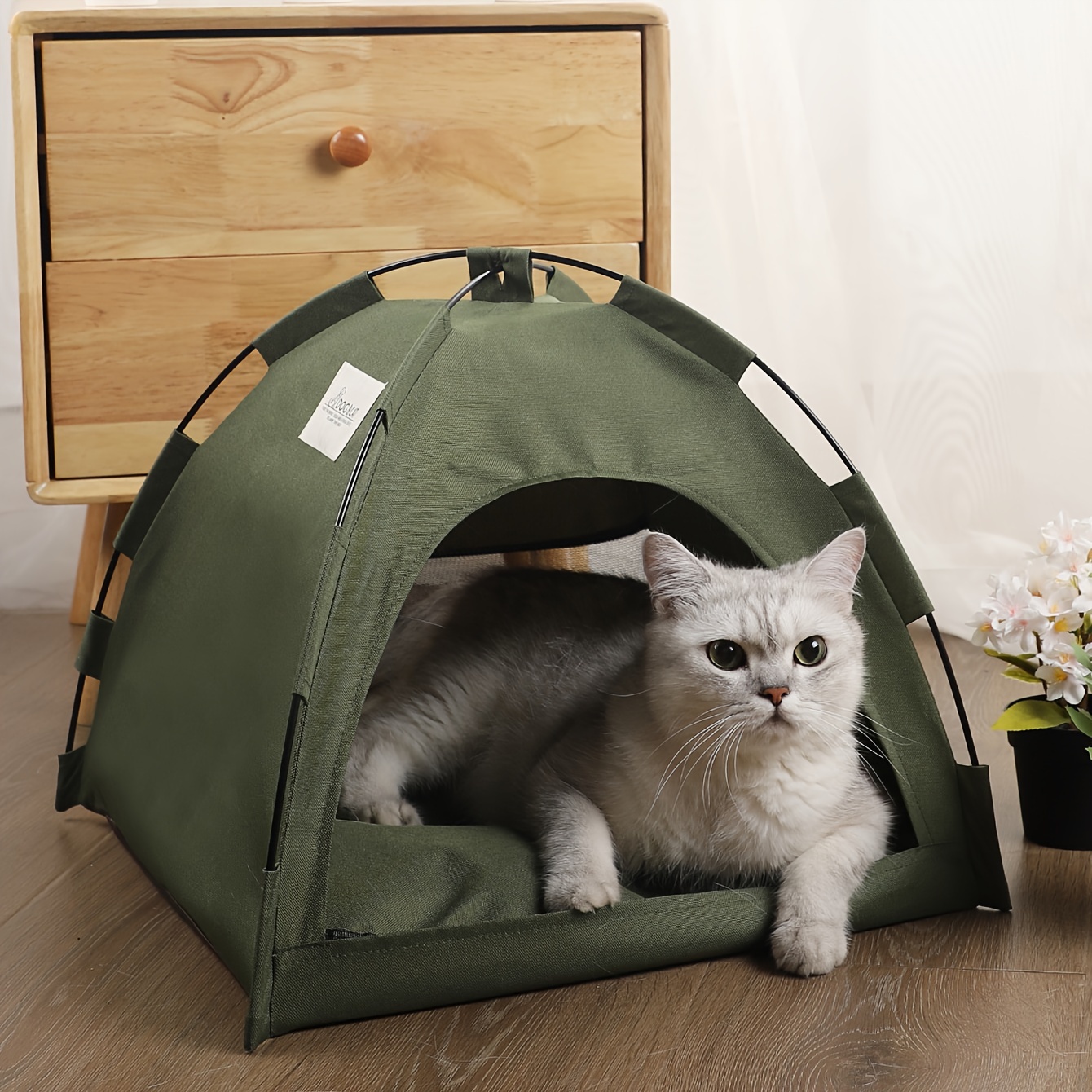 

Cozy Pet Tent For Cats And Dogs - Soft And Comfortable Sleeping Nest With Solid Color Design