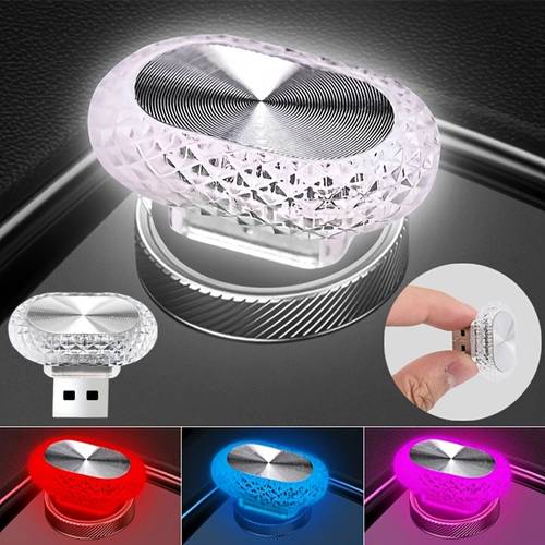 1pc car usb ambient lights mini size led atmosphere lamps for car interior decoration usb powered no battery included