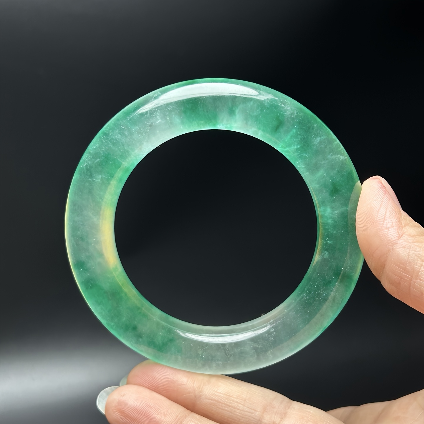 Perfect High-Ice Precision Crafted Round Bangle Bracelet, Unisex