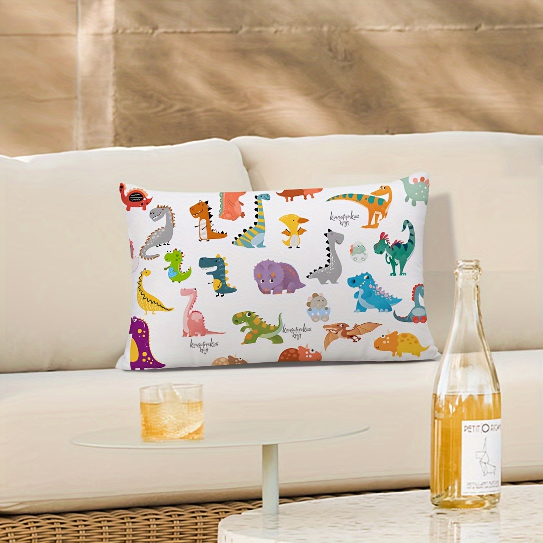 dinosaur pillow sold on Temu United States