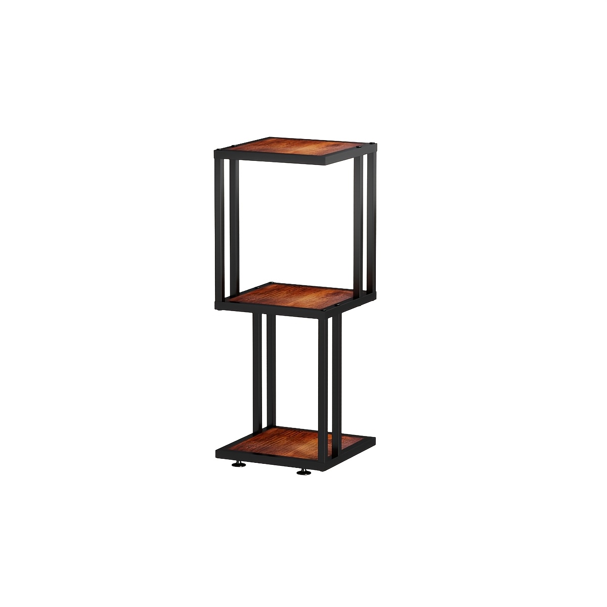 Image of 3-tier Decorative Shelving Unit, Multi-tier Wooden Plant Stand, Perfect For Living Room, Balcony, Garden Storage - Multifunctional Corner Stand, Utility Racks